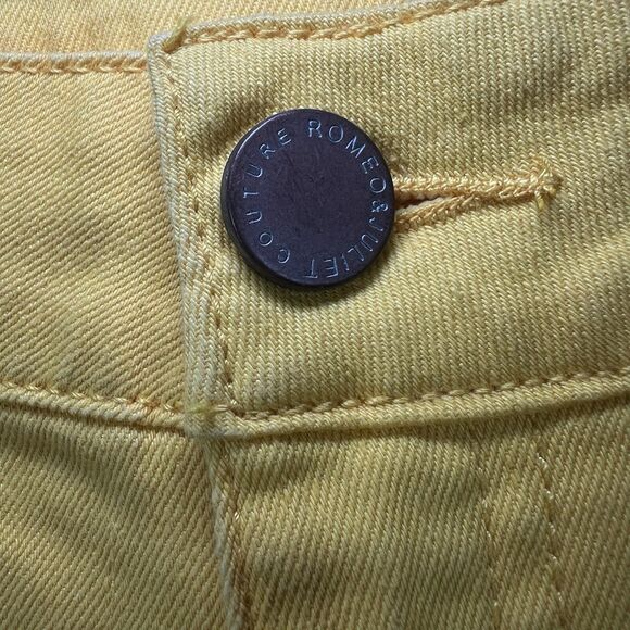 Romeo & Juliet Couture Skinny Jeans Womens Size 27 (27x28) Dandelion Yellow $140 - Picture 7 of 14